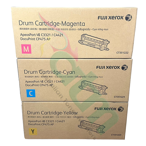 Fuji Xerox Cyan Yellow Magenta Genuine Drum Cartridges C4421